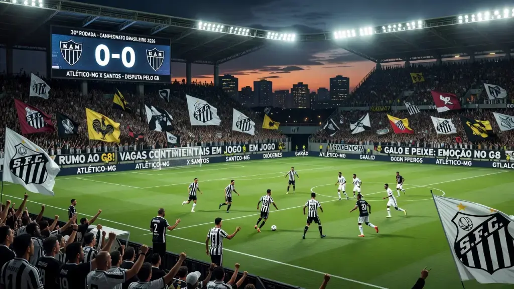 Atlético-MG e Santos se enfrentam na Arena MRV por posição no G8